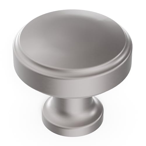 Hickory Hardware Kitchen Cabinet Knob, Quality Drawer and Dresser Knob, Handle Pulls for Cabinet Doors, Bathroom Drawers, 1-1/4 Inch, Satin Nickel, Piper Collection - Image 2