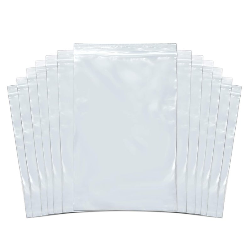 SNL Quality Zipper Lock Reclosable Clear Disposable Plastic Bags, Strong | 6" X 9" - 2 MIL - 100 Bags - Image 1