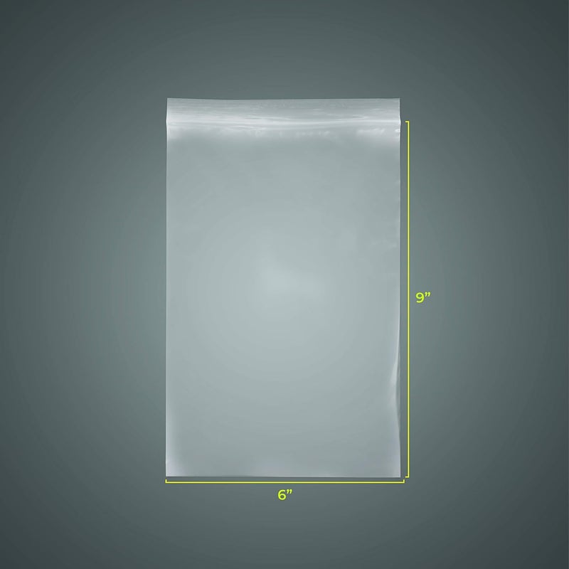 SNL Quality Zipper Lock Reclosable Clear Disposable Plastic Bags, Strong | 6" X 9" - 2 MIL - 100 Bags - Image 2