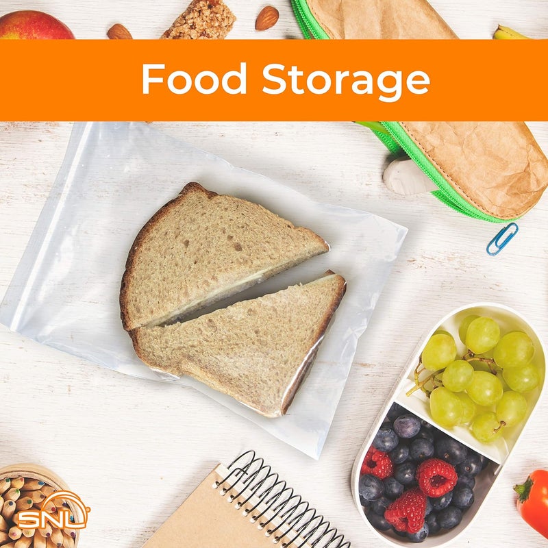 SNL Quality Zipper Lock Reclosable Clear Disposable Plastic Bags, Strong | 6" X 9" - 2 MIL - 100 Bags - Image 4