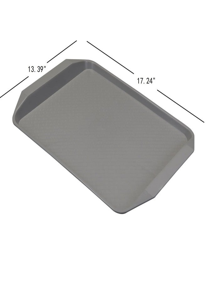 Yesdate 6-Pack Plastic Cafeteria Tray, Rectangular Fast Food Trays, Lunch Trays for Serving Food Home Restaurant Dinning Room Organization - Image 2