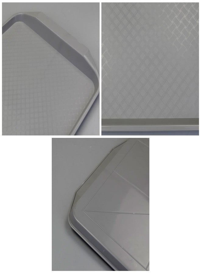 Yesdate 6-Pack Plastic Cafeteria Tray, Rectangular Fast Food Trays, Lunch Trays for Serving Food Home Restaurant Dinning Room Organization - Image 3