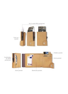 C-secure Anti-Skimming Slim Minimalist Dutch Design Genuine Italian Leather  RFID Card Holder Wallet  - Image 4
