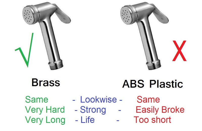 SCW SCW Brass Hand Faucet Bathroom Accessories with Strong Body, Silver, Polished Finish - Image 4