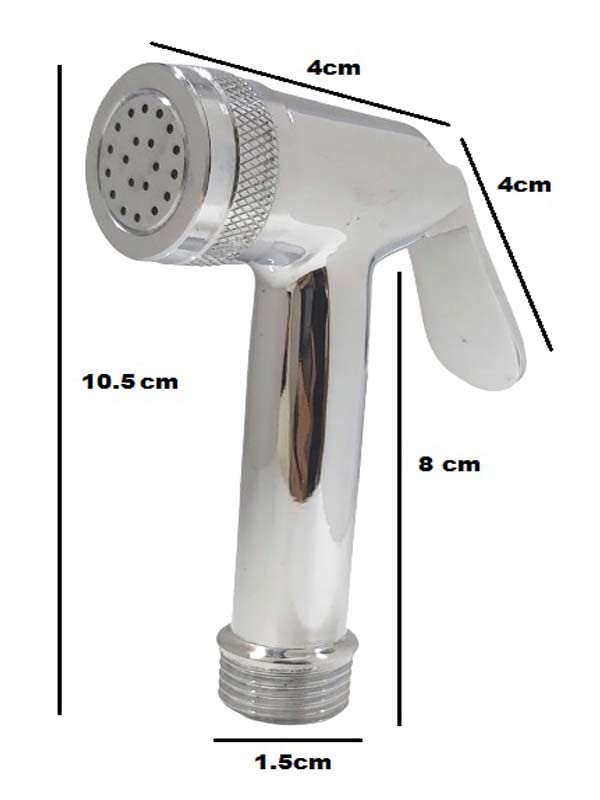 SCW SCW Brass Hand Faucet Bathroom Accessories with Strong Body, Silver, Polished Finish - Image 2