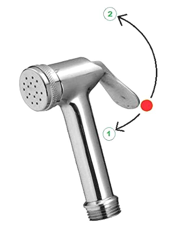 SCW SCW Brass Hand Faucet Bathroom Accessories with Strong Body, Silver, Polished Finish - Image 5