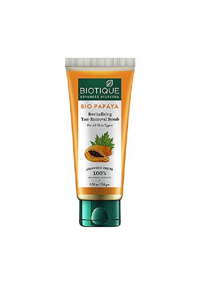 Biotique Bio Papaya Revitalizing Tan Removal Scrub, 50 G  - Image 1