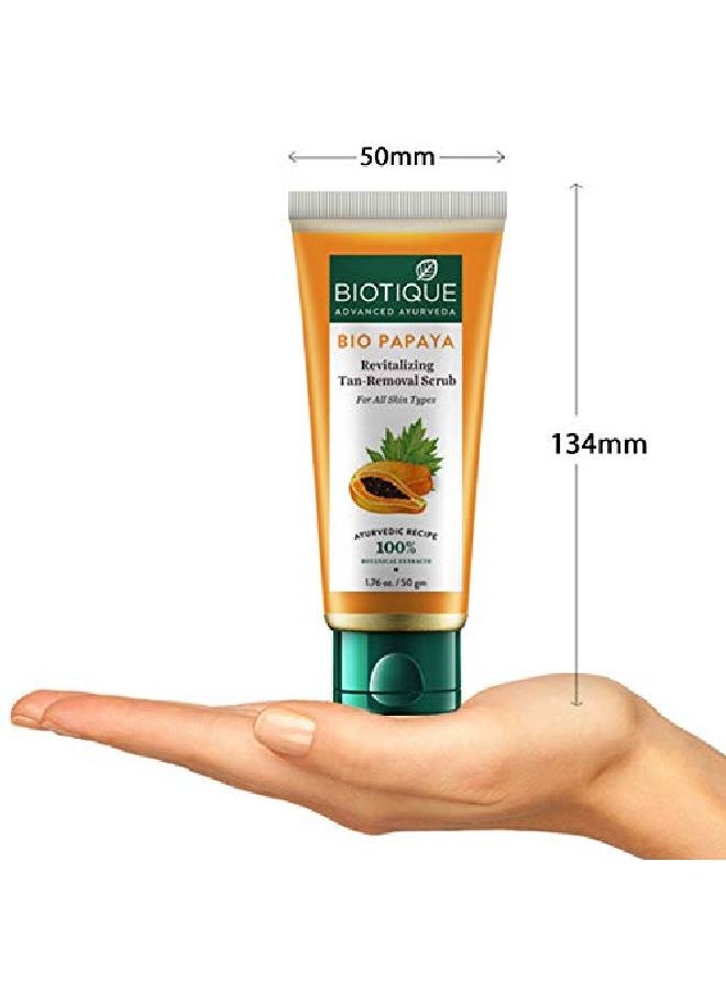 Biotique Bio Papaya Revitalizing Tan Removal Scrub, 50 G  - Image 4