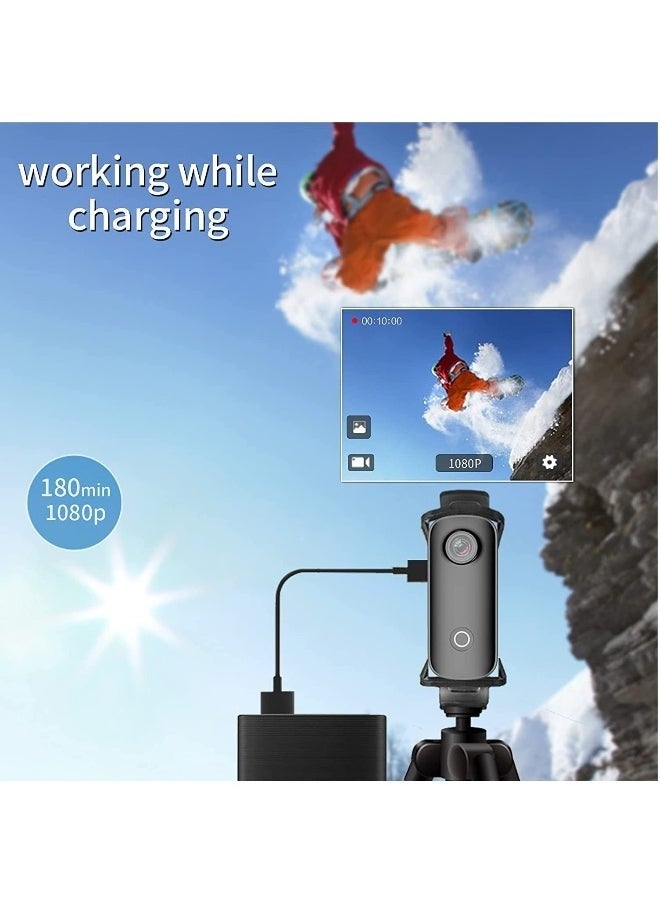 SJCAM SJCAM C100+ Small Action Camera, 4K 30FPS Waterproof Sports Video WiFi 15MP , mini Camera with Wearable Accessories for Travel, Sports, Vlog , hidden spy camera,Rechargeable,built-in magnetic strip  - Image 3