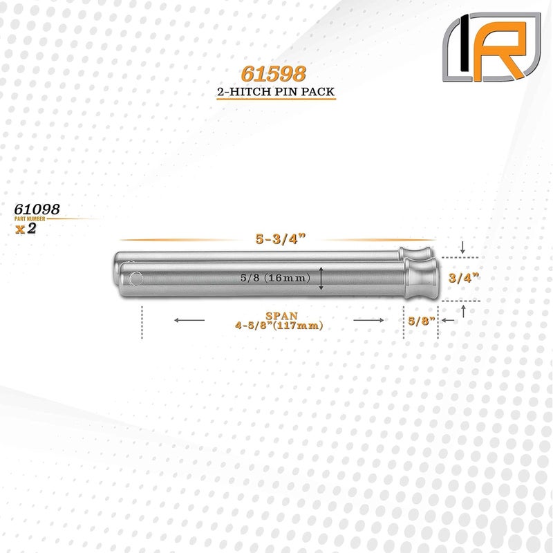 InfiniteRule Security 61598 | 2 Pack Keyed Alike Hitch Pins for 3" Receiver - Image 3