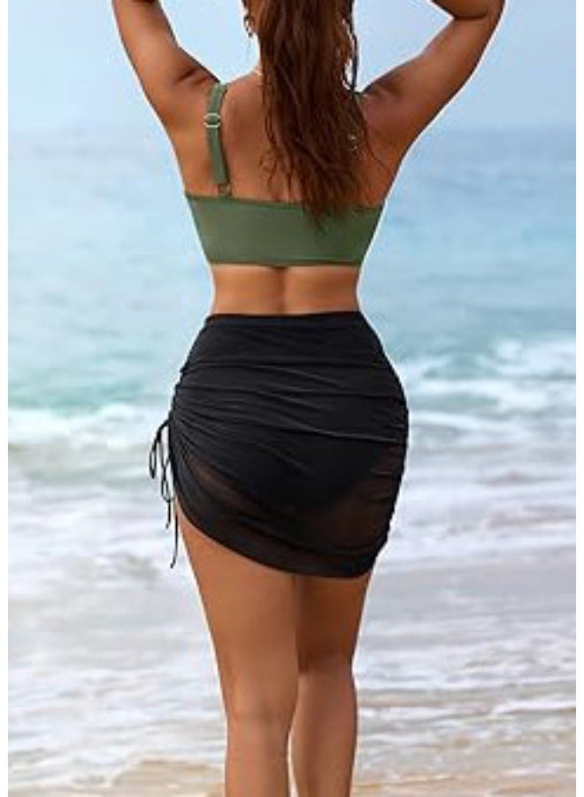 1-Set Women's Summer  Bikini, Two-Pieces Swimsuit  Bra with Briefs Set - Image 2