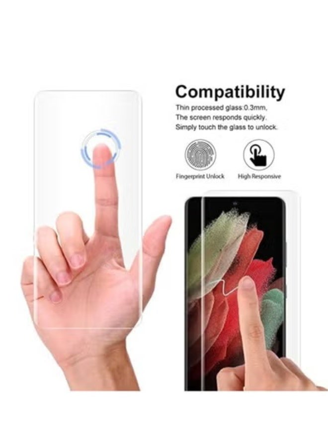 Screen Protector Full HD Quality UV Tempered Glass Edge to Edge For Vivo V60 5G Screen Coverage with Easy Installation Kit (Transparent) - Image 4