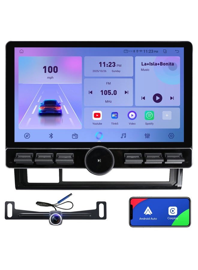 AINAVI 10 inch Car Stereo Dash Kit Replacement for Toyota Tacoma Radio Upgrade 2005-2015,QLED Touch Screen Head Unit w/Wired Wireless CarPlay Andriod Auto GPS Navigation 5GWiFi FM/AM Radio Knob (4+64G) - Image 1