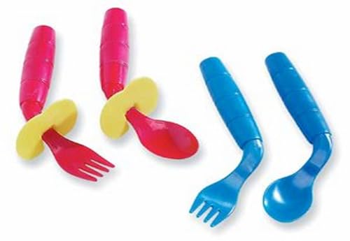 Milestone EasieEaters Curved Utensils - Left-Handed w/Shield - Image 2