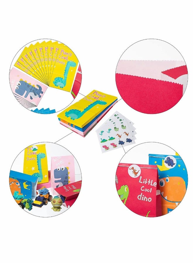 Dinosaur Party Bags with Sixty Stickers for Kids Birthday Celebration Supplies Pack of Forty - Image 5