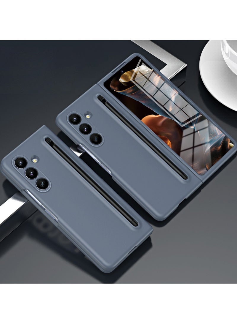 عام غطاء سامسونج جالاكسي Z فولد 7 بألوان غير لامعة مع فيلم زجاج مقوى وقلم لمس، تصميم مطوي مقاوم للصدمات وهيكل صلب يحمي الهاتف مع الحفاظ على وظائفه الكاملة.