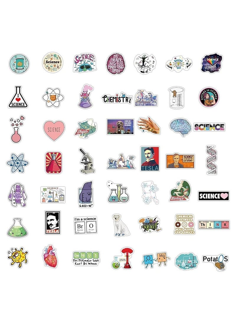 Y&D Science Stickers Pack, 100 Pcs Physics Chemistry Biology Experiment for Hydroflask Laptop Water Bottle Kids Teens Students Teachers, Waterproof Vinyl Laboratory Decal  - Image 3