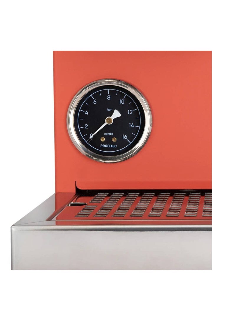 PROFITEC Go Espresso Machine - Compact Single Boiler Coffee Maker with PID Temperature Control, Commercial-Grade Portafilter, and Built-In Steam Wand for Perfect Espresso and Cappuccino Brewing - Red - Image 4