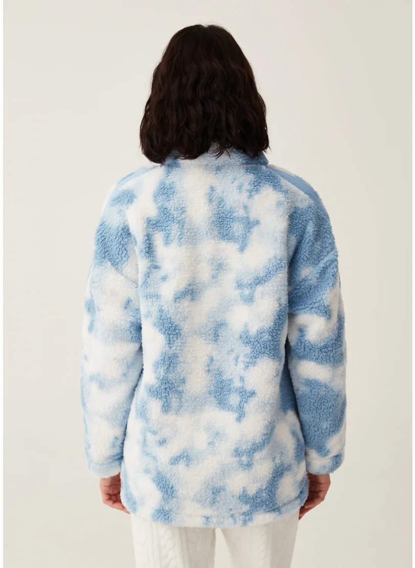 Ovs Full-Zip Short Tie-Dye Dressing Gown