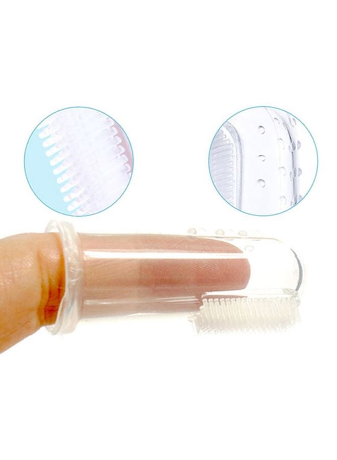 Soft Bristle Pet Teething Gum Massager Transparent 2.4x5.4cm - Image 3