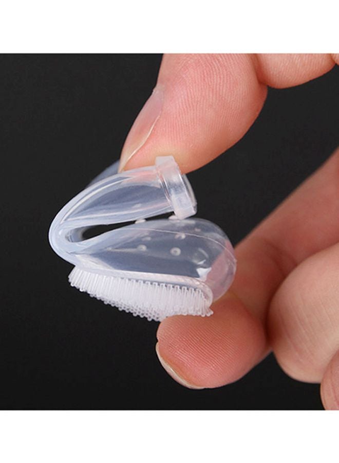 Soft Bristle Pet Teething Gum Massager Transparent 2.4x5.4cm - Image 5