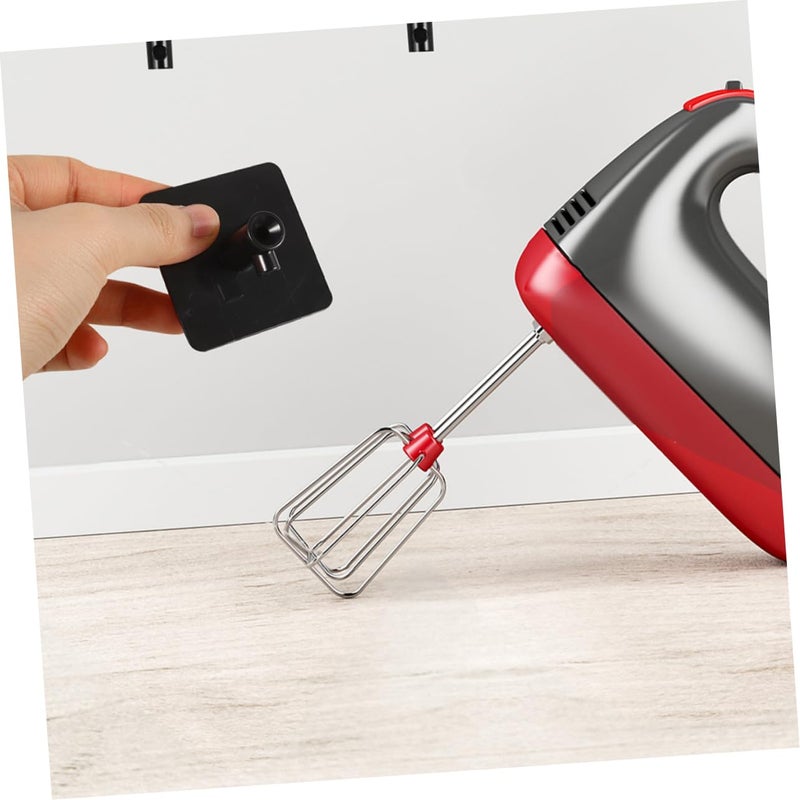 Wall Mounted Mixer Attachment Holder Set Of 2 Space Saving Storage Hooks Black - Image 3