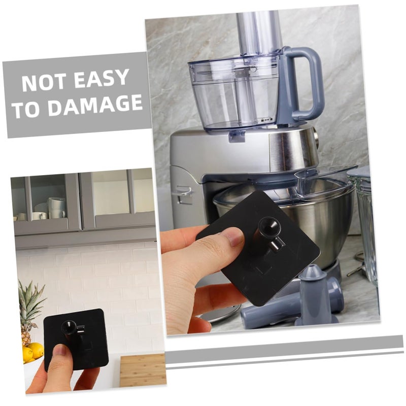 Wall Mounted Mixer Attachment Holder Set Of 2 Space Saving Storage Hooks Black - Image 4