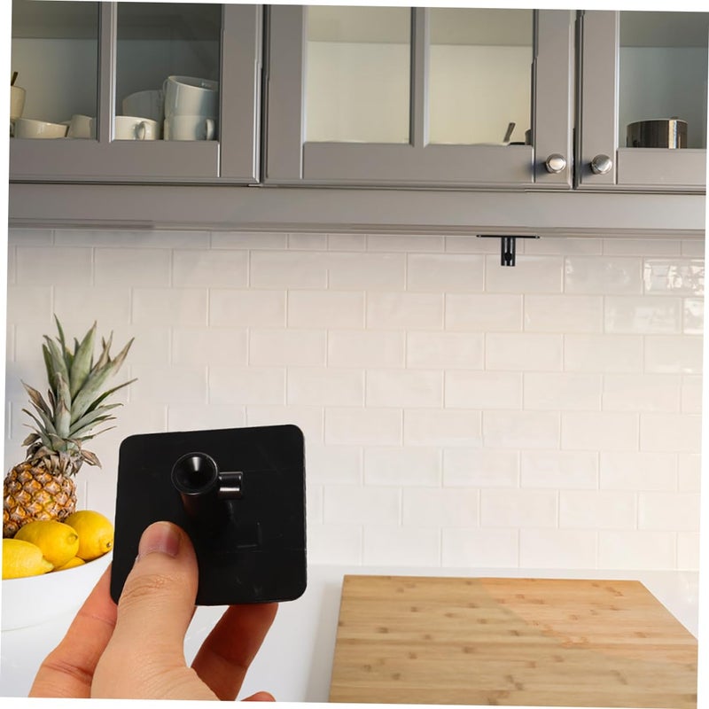 Wall Mounted Mixer Attachment Holder Set Of 2 Space Saving Storage Hooks Black - Image 5