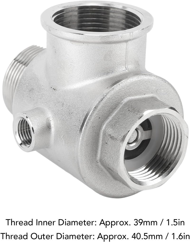 5 Way Check Valve DN32 High Pressure Spring Loaded Backflow Preventer for Water Air Fluid Systems Aluminium Alloy Male Female Thread - Image 3