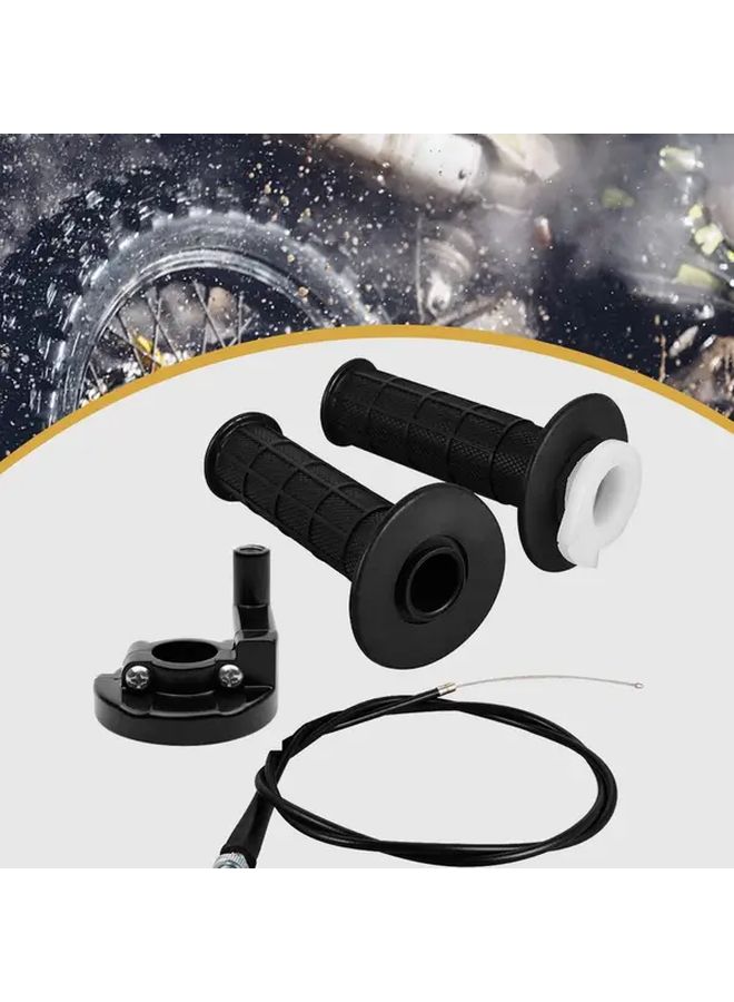 1pc Black Off Road Motorcycle ATV Dirt Bike Throttle Grip Assembly 50 250CC With Gas Pedal Handlebar Clamp And Accelerator Cable 35 43inch Long ATV Parts Easy Installation Reliable Performance High Quality Cable - Image 5