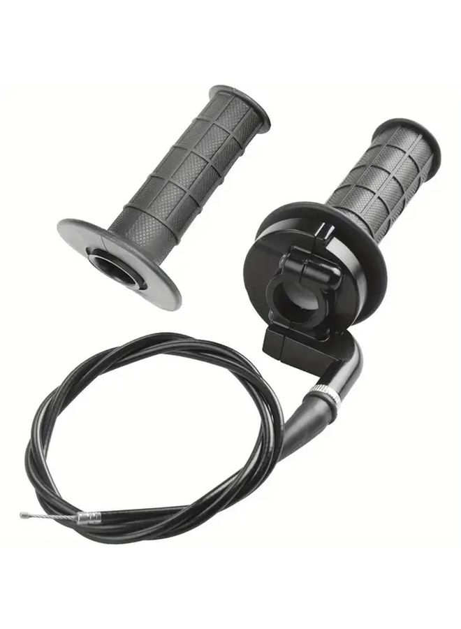 1pc Black Off Road Motorcycle ATV Dirt Bike Throttle Grip Assembly 50 250CC With Gas Pedal Handlebar Clamp And Accelerator Cable 35 43inch Long ATV Parts Easy Installation Reliable Performance High Quality Cable - Image 1