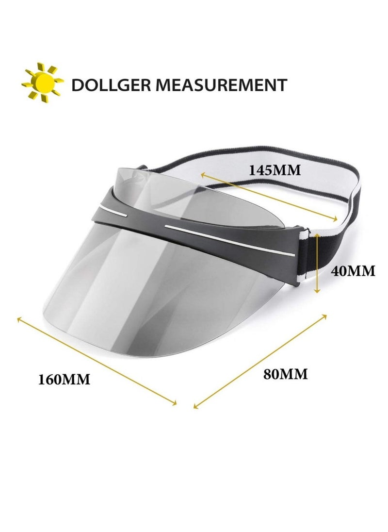 Generic 2pcs Sun Visor Hat UV Resistant Face Shield with Oversized Sunglasses Stay Cool and Protected for Women and Men - Image 5