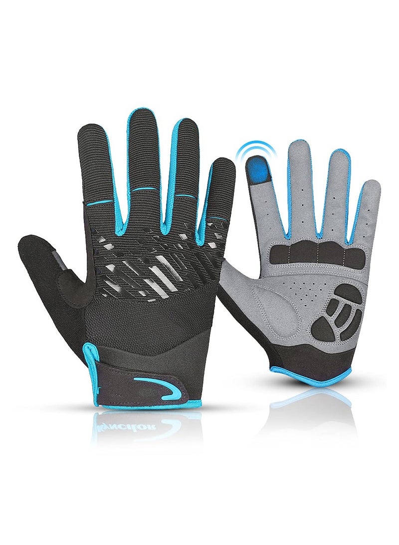 Excefore Cycling Gloves, Full Finger Mountain Bike Gloves, Winter Thermal Touch Screen Gloves, Breathable Touchscreen Biking Gloves for Men Women Camping, Cycling, Running - Image 3