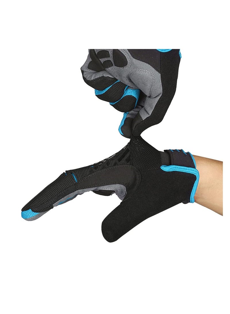 Excefore Cycling Gloves, Full Finger Mountain Bike Gloves, Winter Thermal Touch Screen Gloves, Breathable Touchscreen Biking Gloves for Men Women Camping, Cycling, Running - Image 1