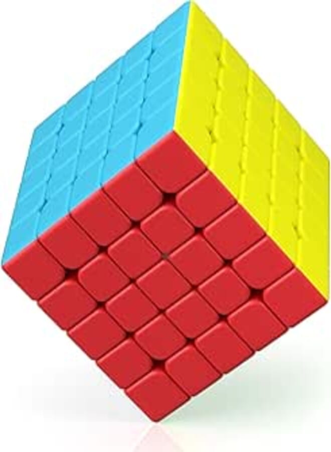 ROXENDA Speed Cube, 5x5 Stickerless Speed Cube - Durable Solid & Regular Turning, Best Magic Toy of 3D Puzzle - Spins Faster Than the Original (5x5x5 Cube)