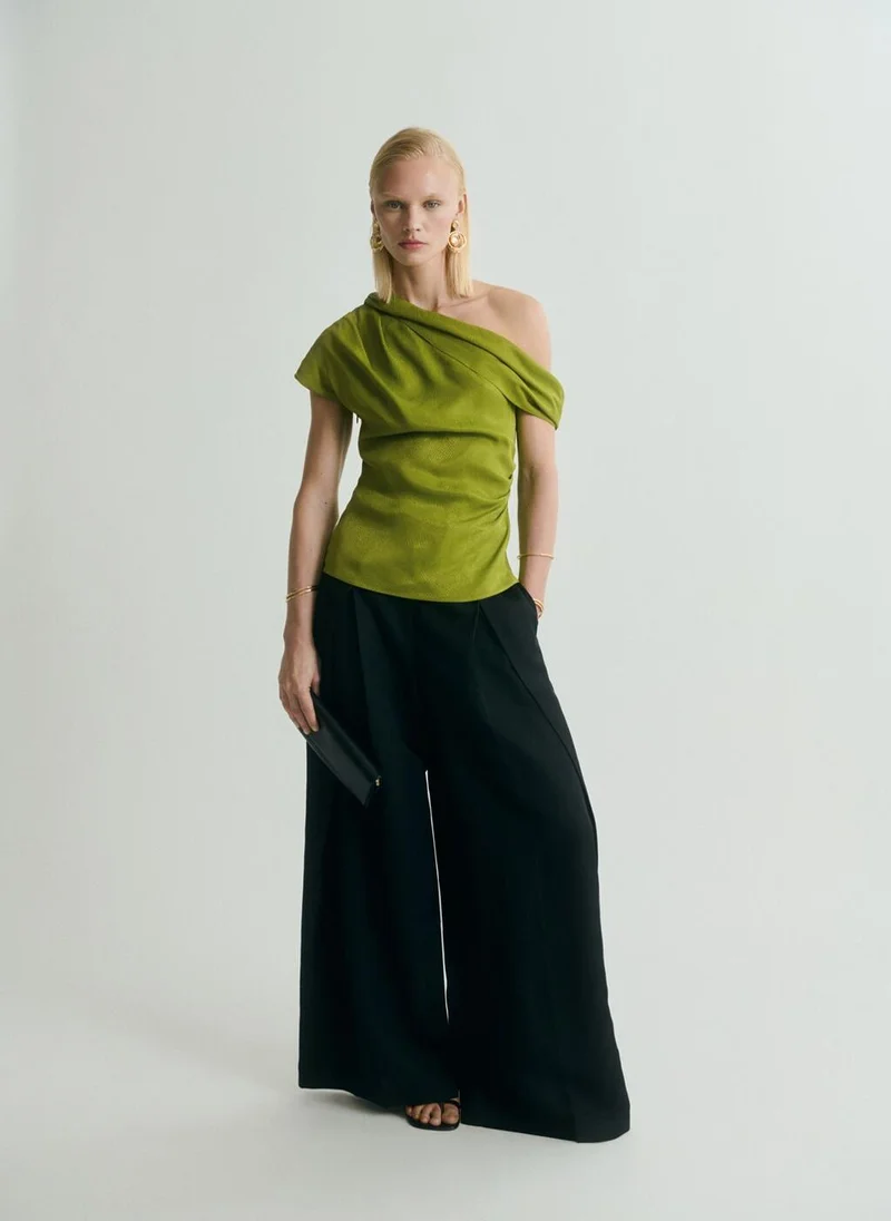 MANGO BLOUSE GRASS