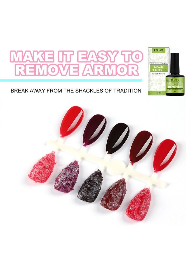 EELHOE - 2 Pack Gel Nail Polish Remover, 2-3 Min Quickly Remover Nail Polish, No Harm to Skin/No Irritating Odor/No Need For Foil, Soaking or Wrapping, Easy to use - Image 1