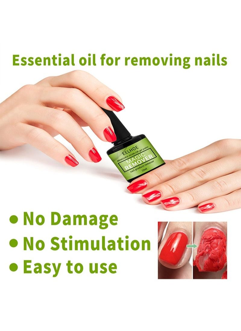 EELHOE - 2 Pack Gel Nail Polish Remover, 2-3 Min Quickly Remover Nail Polish, No Harm to Skin/No Irritating Odor/No Need For Foil, Soaking or Wrapping, Easy to use - Image 1