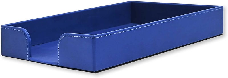 FIS Executive Italian PU Desk Set 7-Pieces, Blue - Image 5