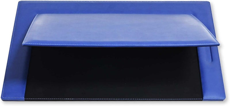 FIS Executive Italian PU Desk Set 7-Pieces, Blue - Image 4