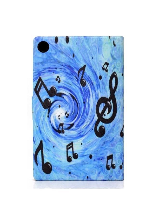 Samsung Galaxy Tab A9 Plus Electric Horizontal Flat Painted Leather Tablet Case with Sleep Wake up Function Sheet Music