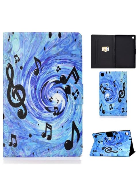 Samsung Galaxy Tab A9 Plus Electric Horizontal Flat Painted Leather Tablet Case with Sleep Wake up Function Sheet Music