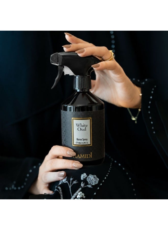 Hamidi White Oud Room Spray 500ml, Multi Colour, Home Fragrance Room Spray For Interior Scenting, For Home Styling, Tabletop Display And Interior Ambience - Image 3