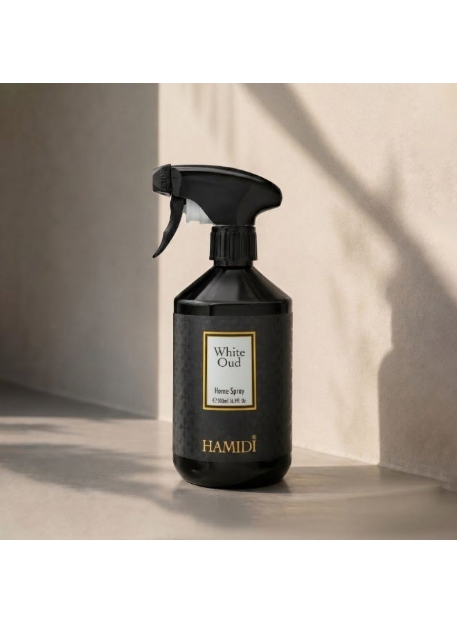 Hamidi White Oud Room Spray 500ml, Multi Colour, Home Fragrance Room Spray For Interior Scenting, For Home Styling, Tabletop Display And Interior Ambience - Image 1