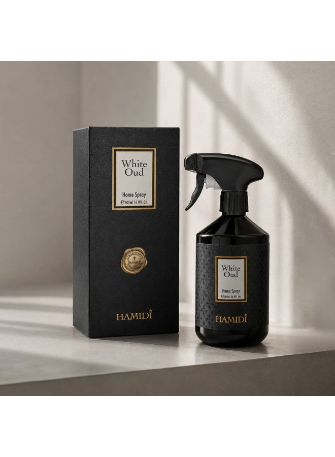 Hamidi White Oud Room Spray 500ml, Multi Colour, Home Fragrance Room Spray For Interior Scenting, For Home Styling, Tabletop Display And Interior Ambience - Image 2