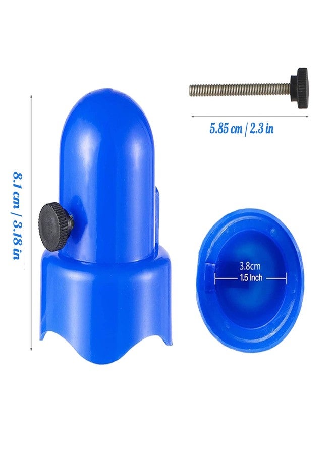 Yoblink 1.5" Trampoline Pole Caps,Trampoline Net Pole Caps,Trampoline Enclosure Pole Caps with Screw-in Bolts,Diameter 1.5 Inch, Set of 6 - Image 2