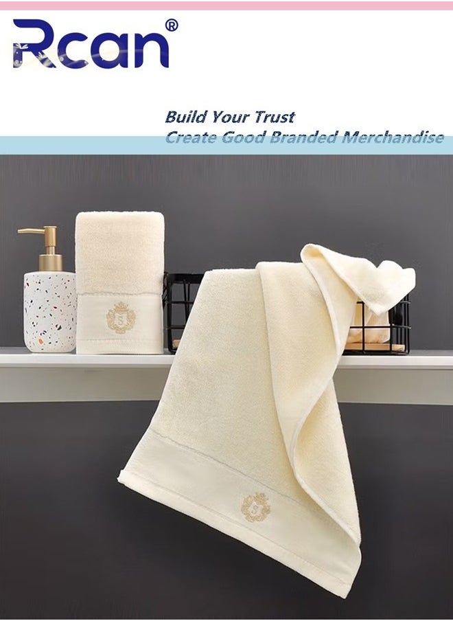 Rcan 3PCS Cotton Bath Towel Set Fast Absorbent Skin-friendly and Soft Bath Towel*1PCS and 2PCS Towels  - Image 2