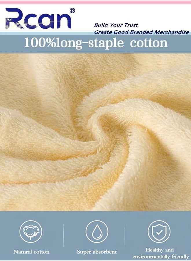 Rcan 3PCS Cotton Bath Towel Set Fast Absorbent Skin-friendly and Soft Bath Towel*1PCS and 2PCS Towels  - Image 5