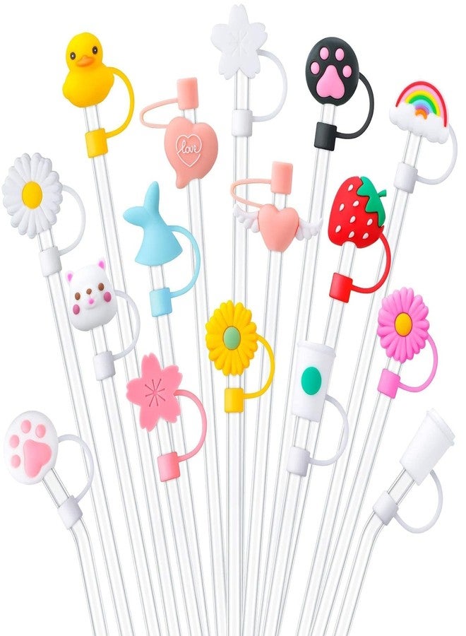 Newvent 10 Pc Silicone Straw Cover Cap for Tumbler | Size - 10 Mm Only 9/10 Mm Straw Use (Multi Design) - Image 3