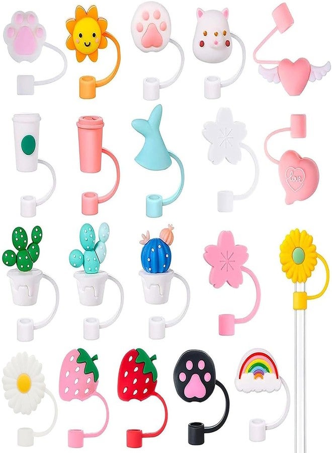 Newvent 10 Pc Silicone Straw Cover Cap for Tumbler | Size - 10 Mm Only 9/10 Mm Straw Use (Multi Design) - Image 5